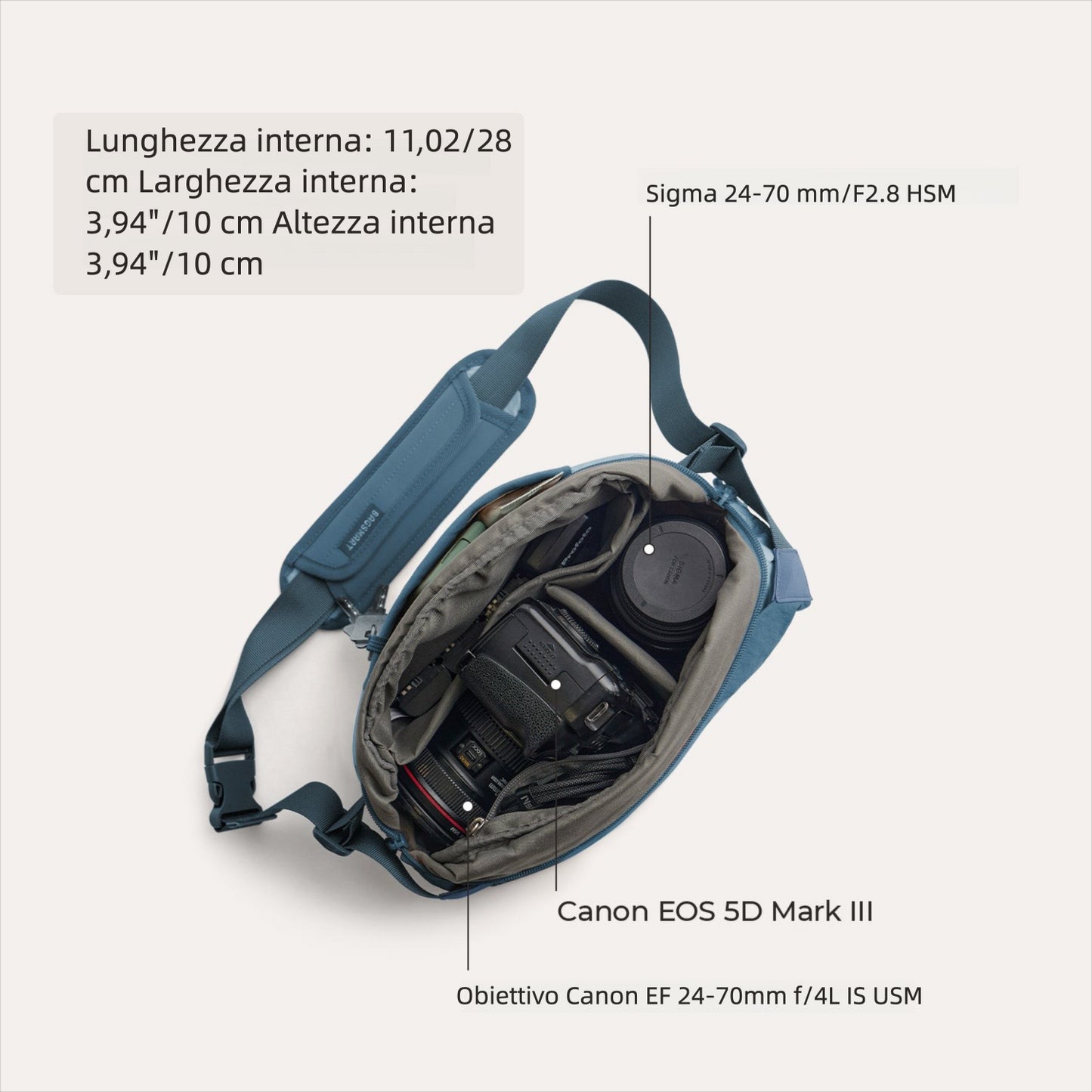Soar 6L – Camera Sling con supporto per treppiede