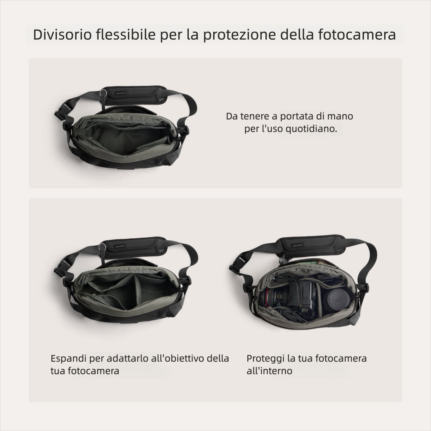 Soar 6L – Camera Sling con supporto per treppiede