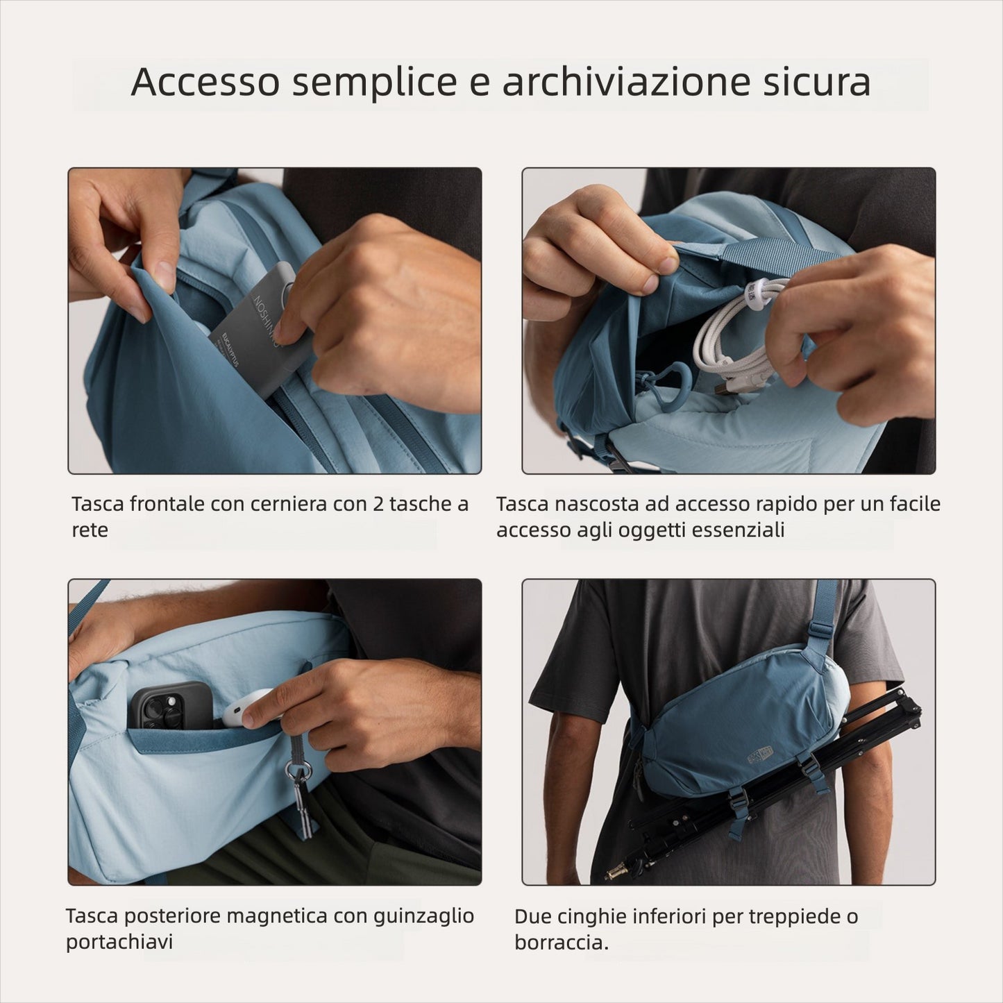 Soar 6L – Camera Sling con supporto per treppiede