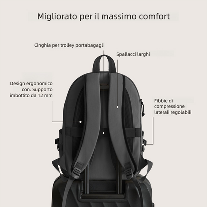 Zaino da viaggio Soar 25L con apertura a 180° – Set completo