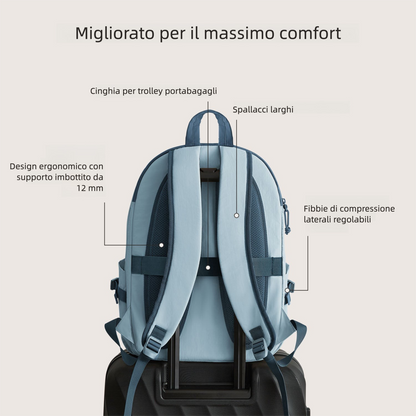 Zaino da viaggio Soar 25L con apertura a 180° – Set completo