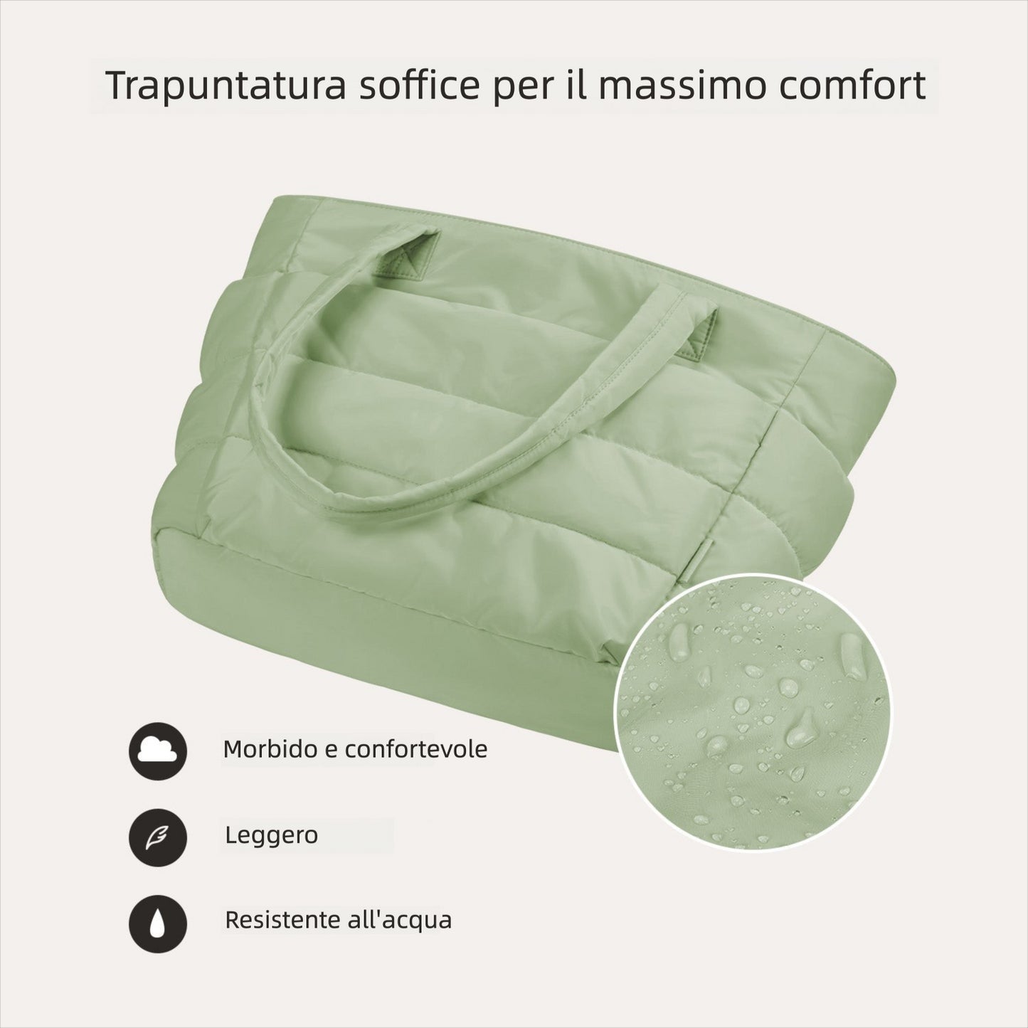 Borsa Tote da Lavoro Imbottita 20L per Laptop 15,6"