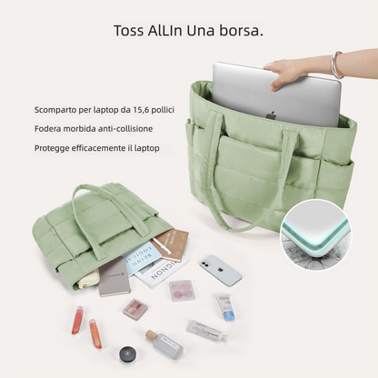 Borsa Tote da Lavoro Imbottita 20L per Laptop 15,6"