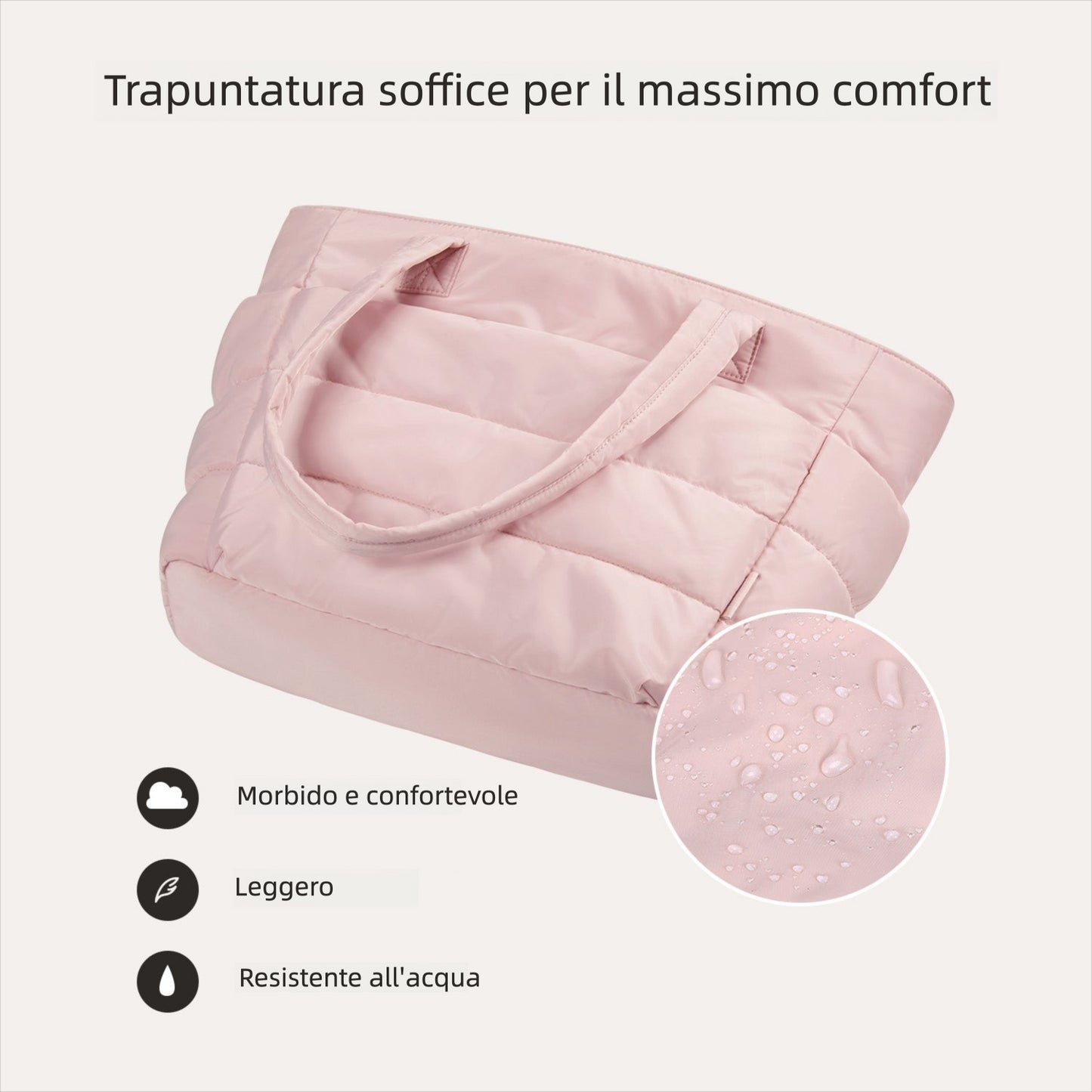 Borsa Tote da Lavoro Imbottita 20L per Laptop 15,6"