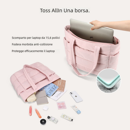 Borsa Tote da Lavoro Imbottita 20L per Laptop 15,6"