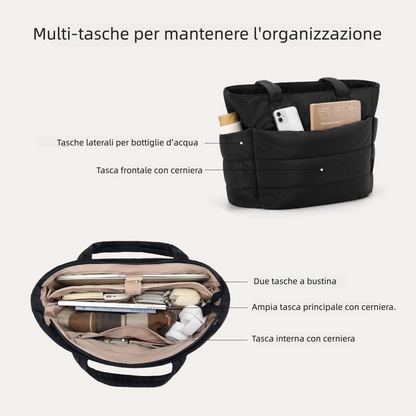 Borsa Tote da Lavoro Imbottita 20L per Laptop 15,6"