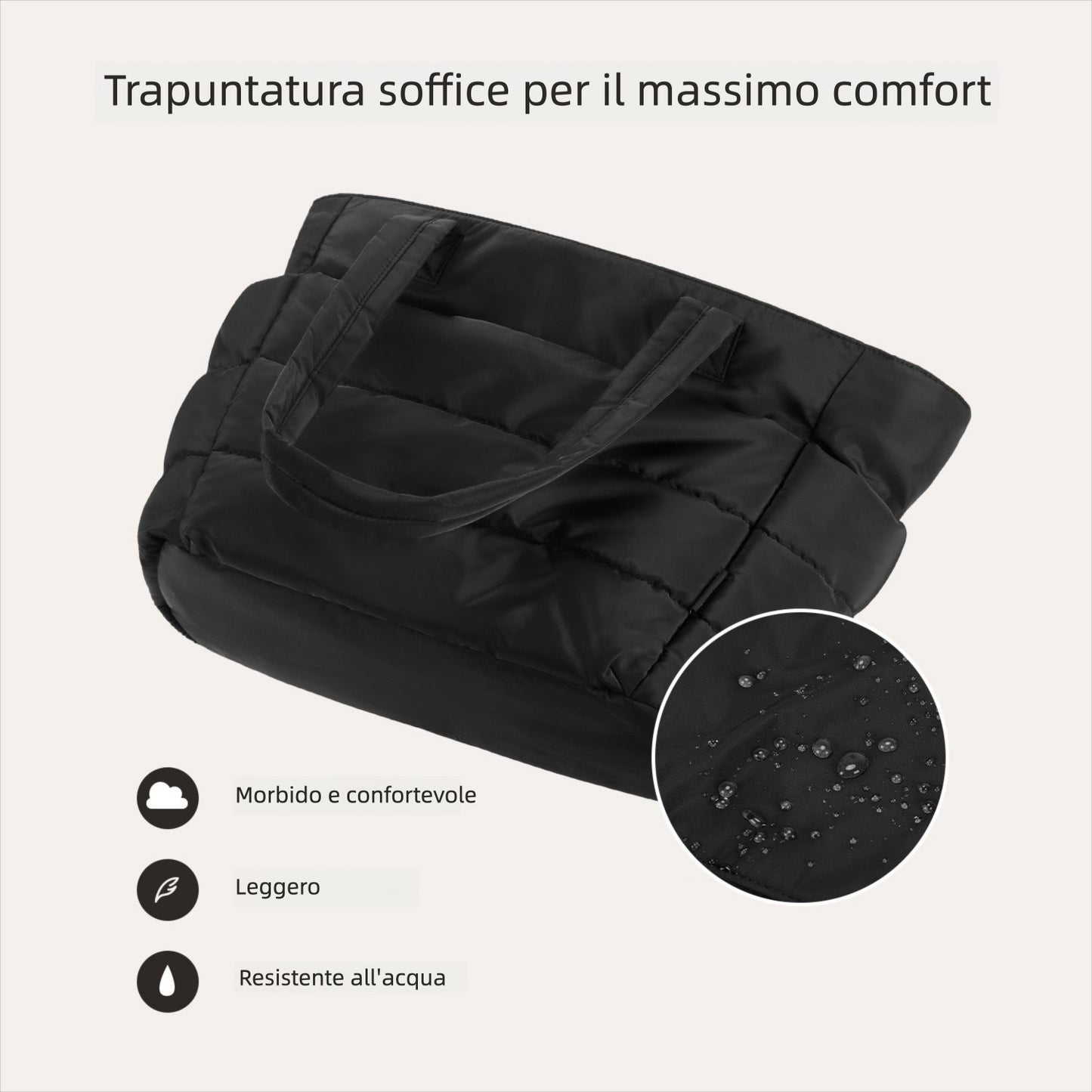 Borsa Tote da Lavoro Imbottita 20L per Laptop 15,6"