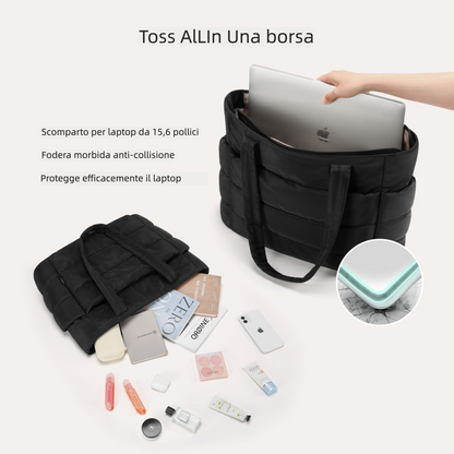 Borsa Tote da Lavoro Imbottita 20L per Laptop 15,6"