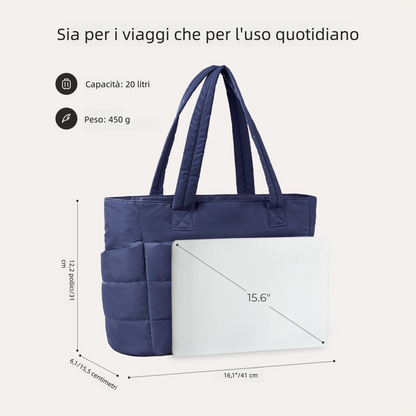 Borsa Tote da Lavoro Imbottita 20L per Laptop 15,6"