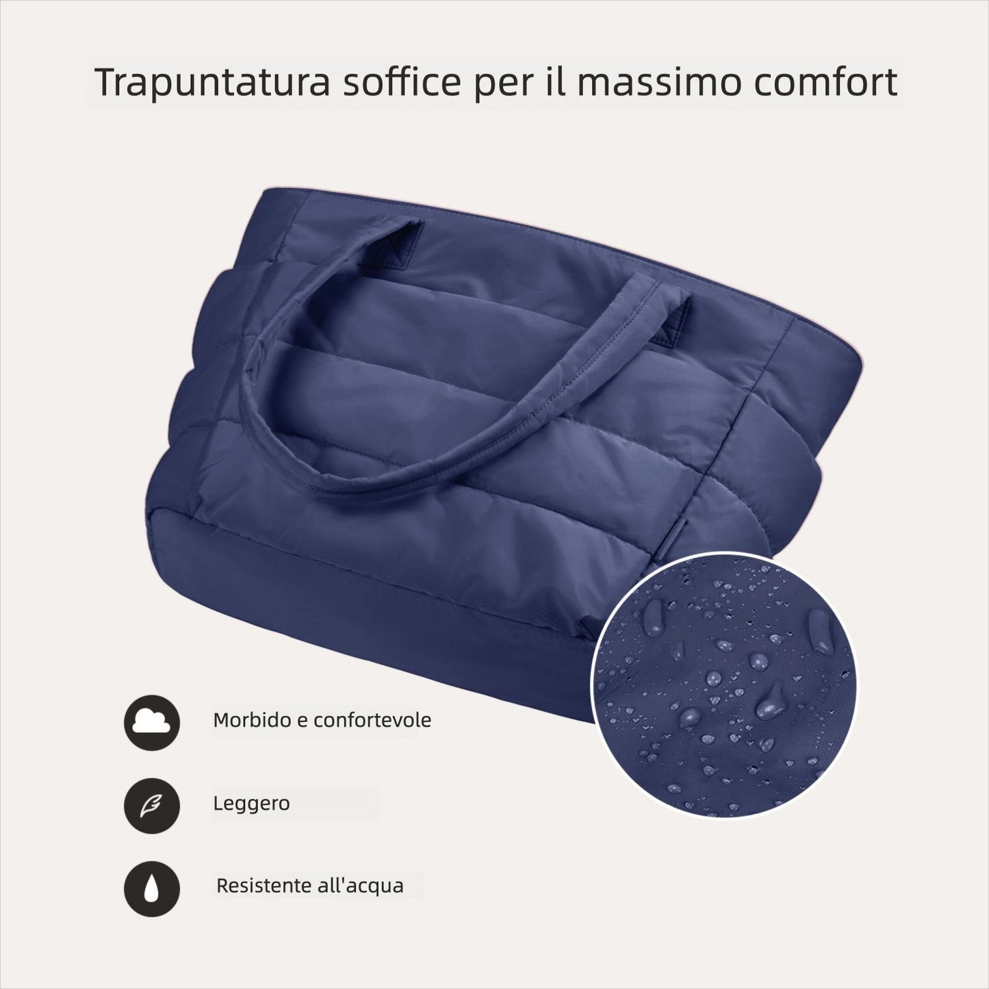 Borsa Tote da Lavoro Imbottita 20L per Laptop 15,6"