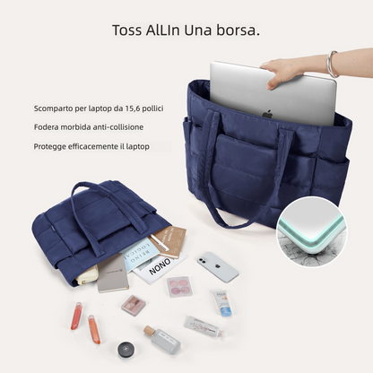 Borsa Tote da Lavoro Imbottita 20L per Laptop 15,6"