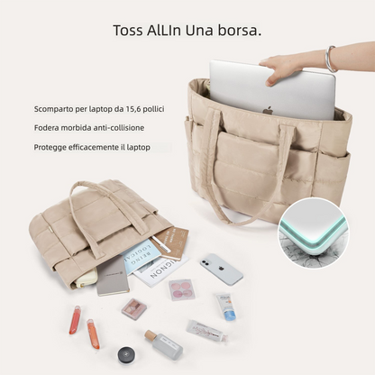Borsa Tote da Lavoro Imbottita 20L per Laptop 15,6"