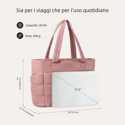Borsa Tote da Lavoro Imbottita 20L per Laptop 15,6"