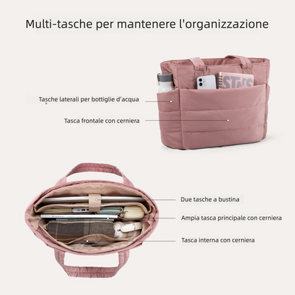 Borsa Tote da Lavoro Imbottita 20L per Laptop 15,6"