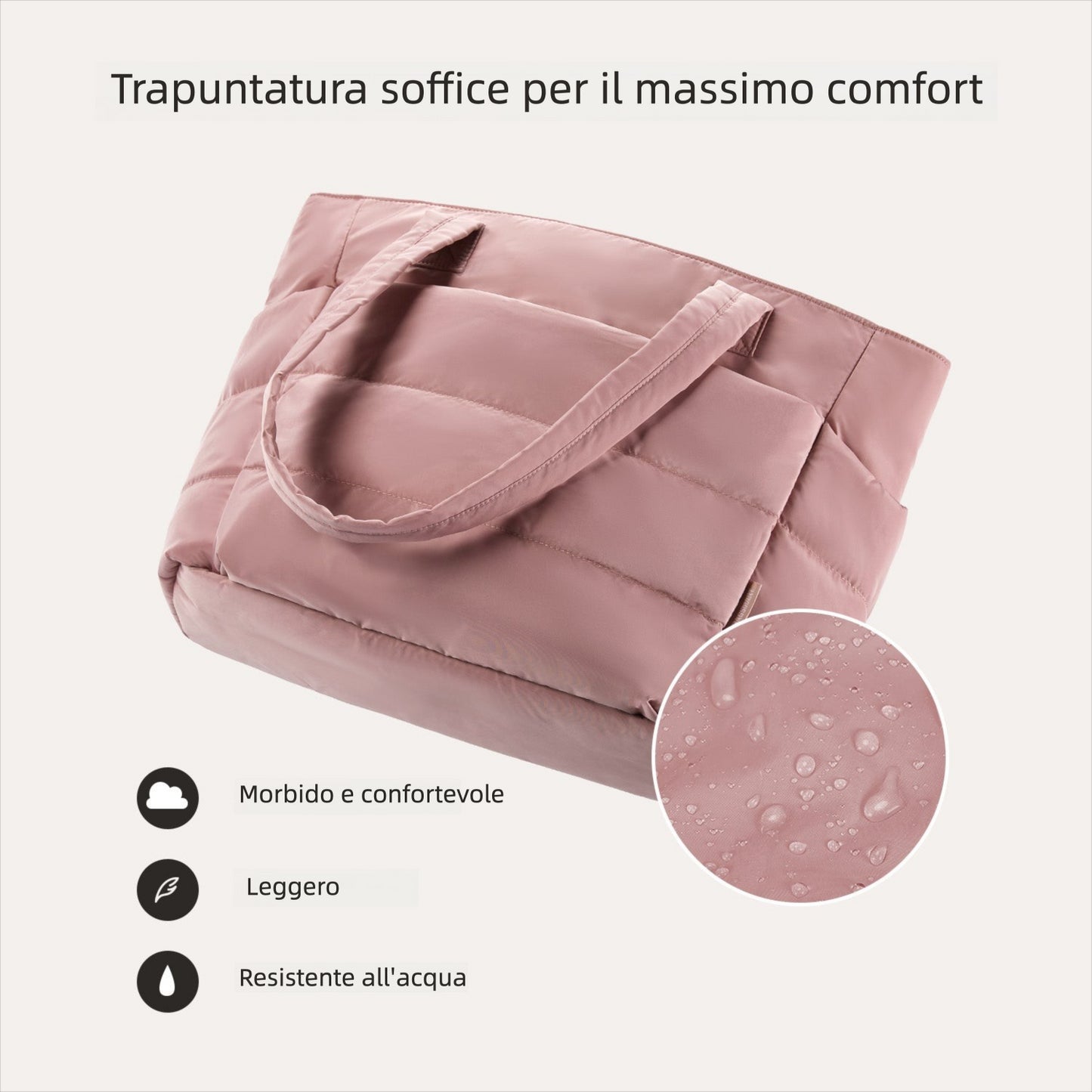 Borsa Tote da Lavoro Imbottita 20L per Laptop 15,6"
