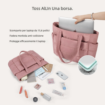 Borsa Tote da Lavoro Imbottita 20L per Laptop 15,6"