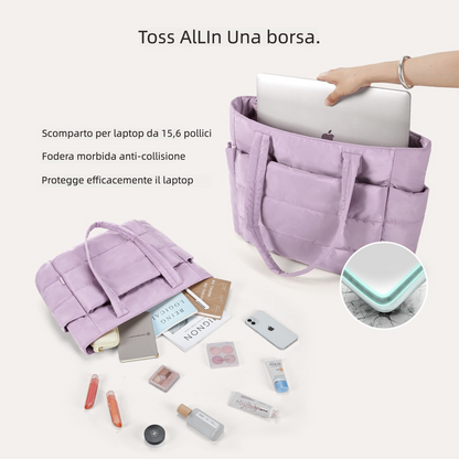 Borsa Tote da Lavoro Imbottita 20L per Laptop 15,6"