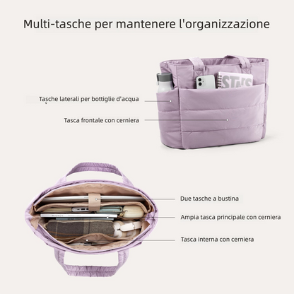 Borsa Tote da Lavoro Imbottita 20L per Laptop 15,6"