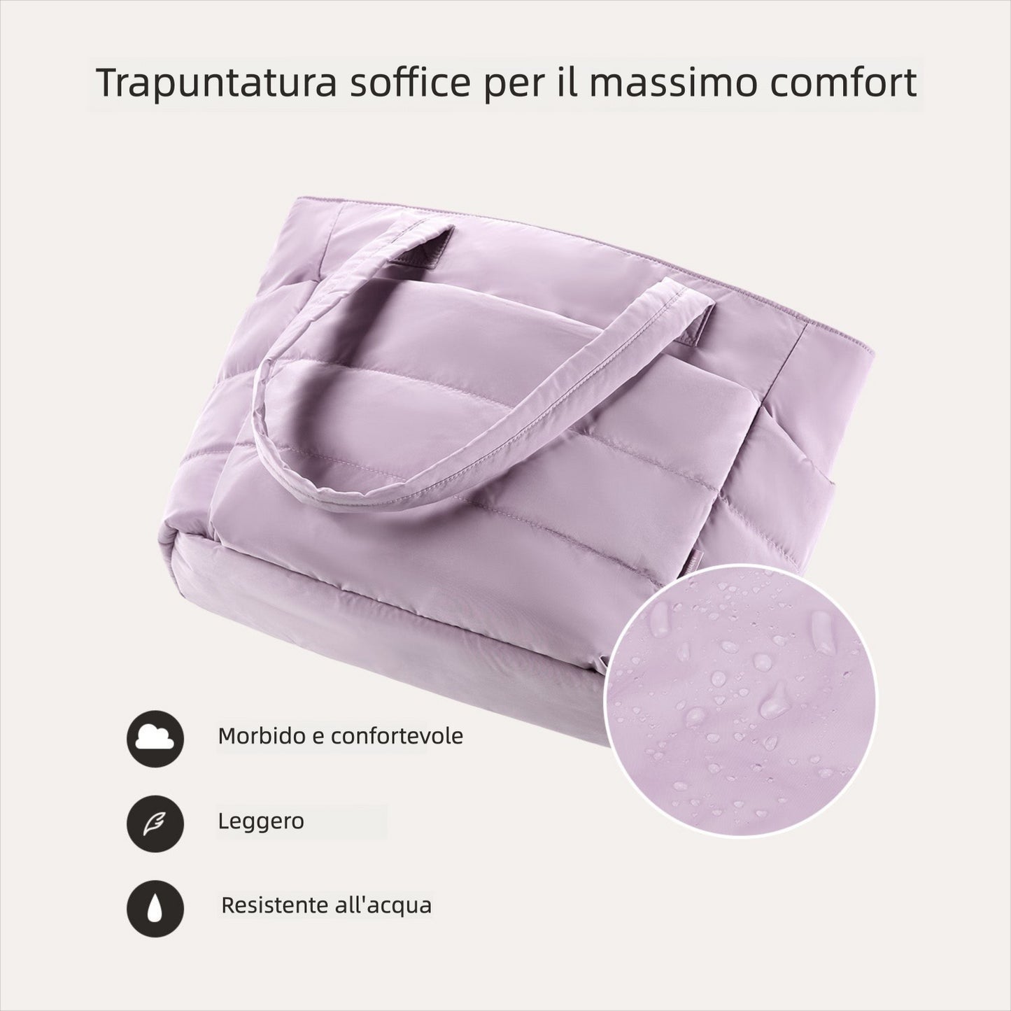 Borsa Tote da Lavoro Imbottita 20L per Laptop 15,6"