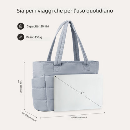 Borsa Tote da Lavoro Imbottita 20L per Laptop 15,6"