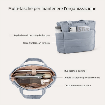 Borsa Tote da Lavoro Imbottita 20L per Laptop 15,6"