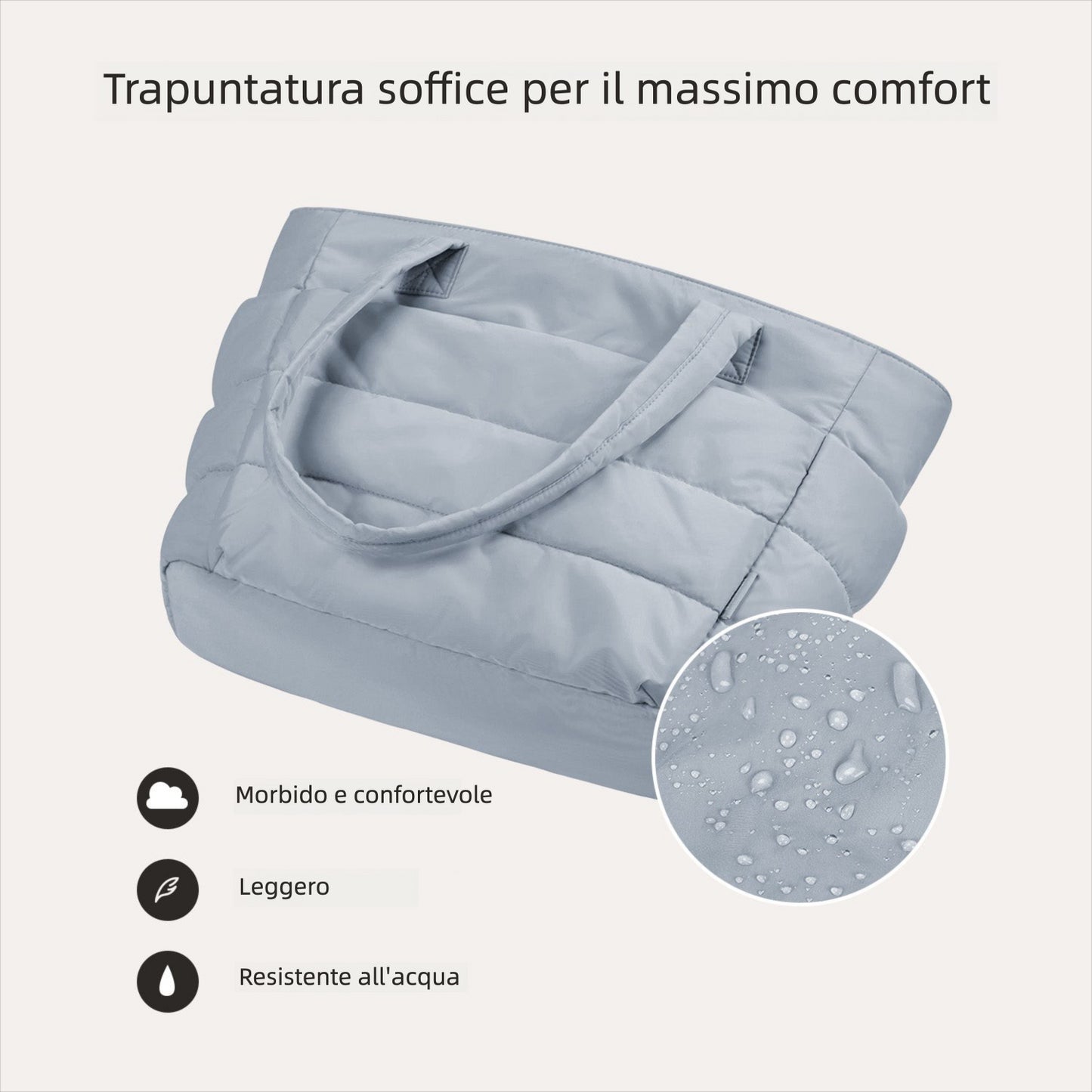 Borsa Tote da Lavoro Imbottita 20L per Laptop 15,6"