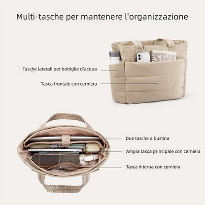 Borsa Tote da Lavoro Imbottita 20L per Laptop 15,6"