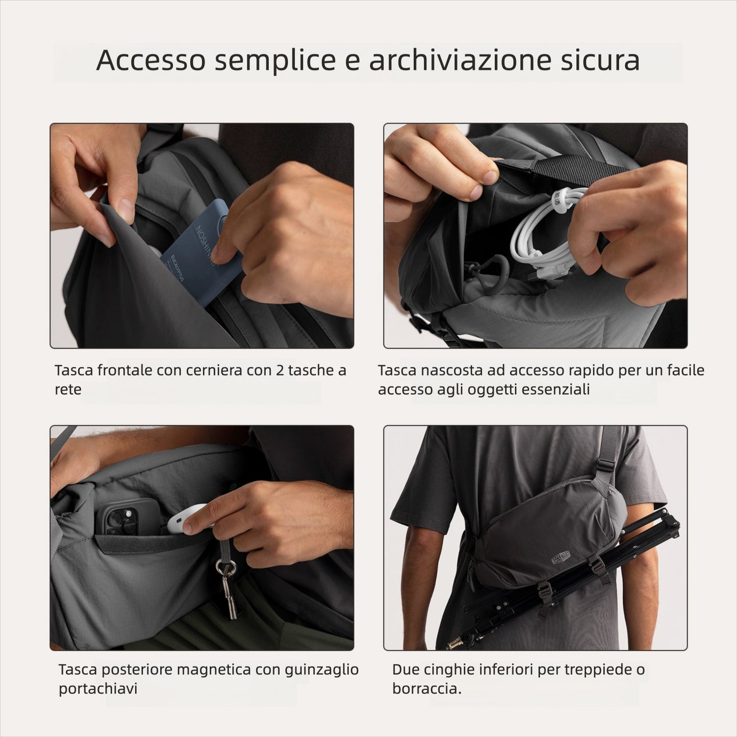 Soar 6L – Camera Sling con supporto per treppiede