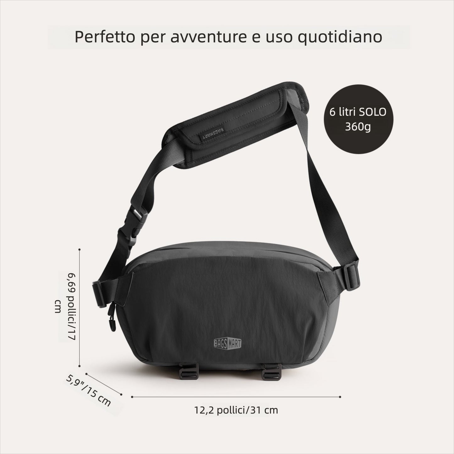 Soar 6L – Camera Sling con supporto per treppiede