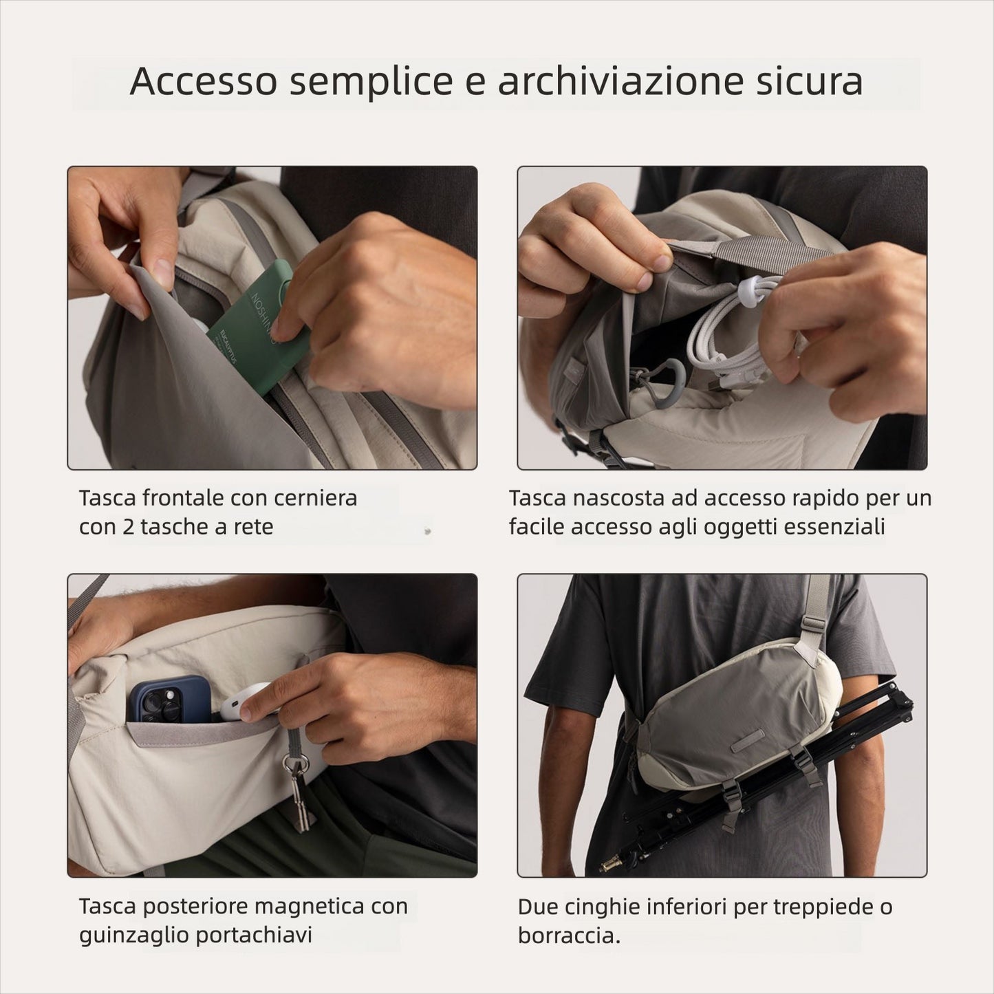 Soar 6L – Camera Sling con supporto per treppiede