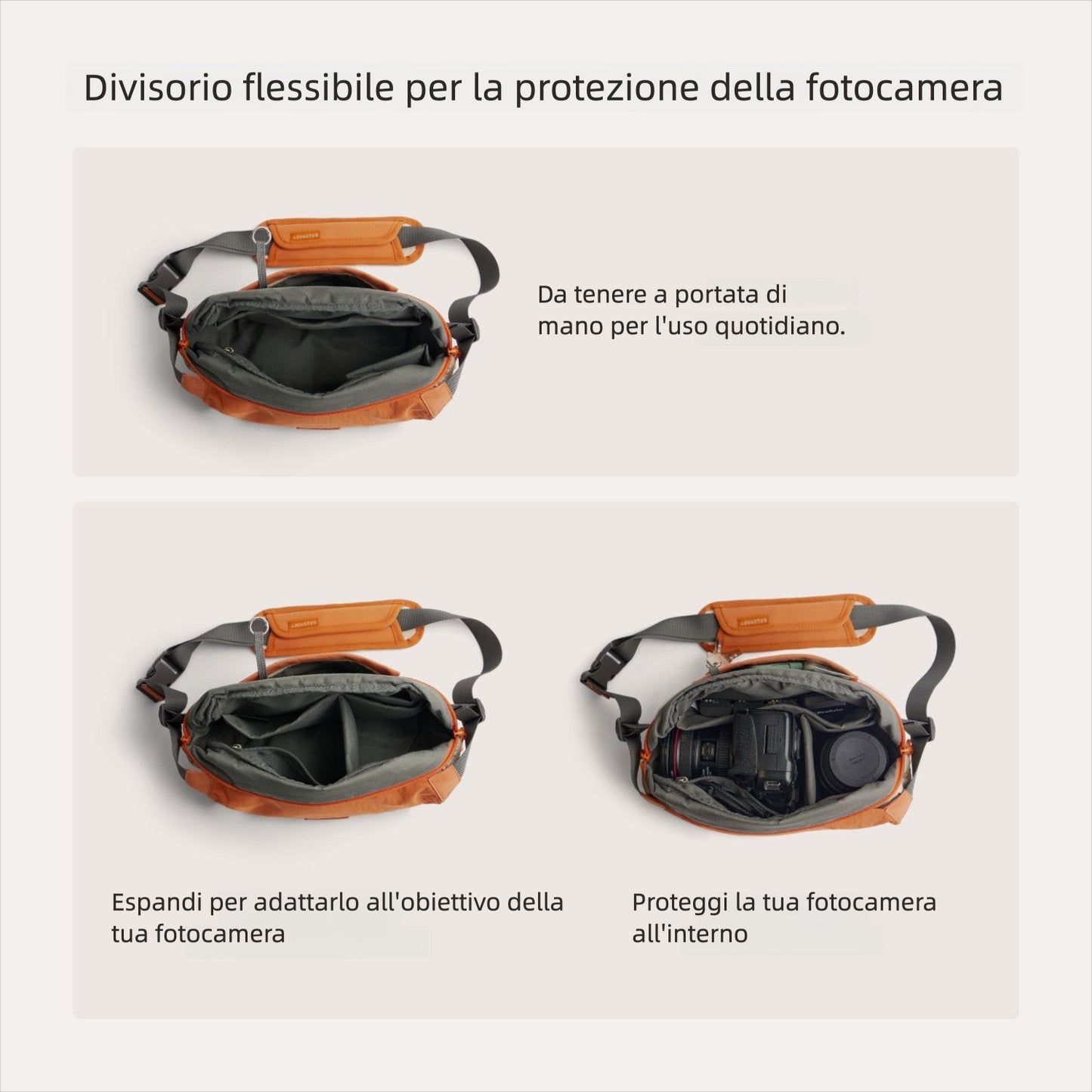 Soar 6L – Camera Sling con supporto per treppiede